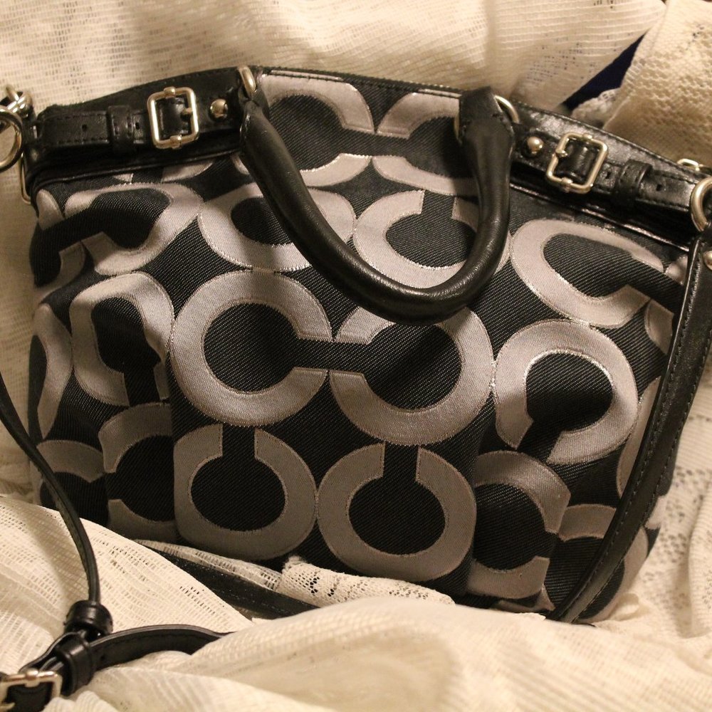 Coach handbag with cross-body strap